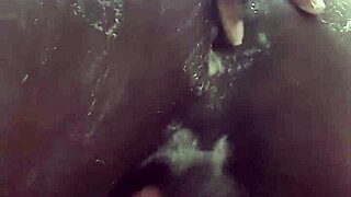 Sexyjayla254 Jerks Massive Black Cock in Steamy Shower