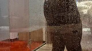 Budapest Shower Tease Turns Steamy with Monster Cock Reveal in Homemade Solo