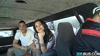 Hot Long Haired Dominican Babe Fucked Outdoors