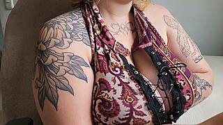 office friend, you love staring at my huge saggy tits dont you?