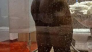 Budapest Shower Tease Turns Steamy with Monster Cock Reveal in Homemade Solo