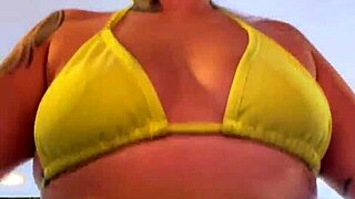 almost kicked out of copacabana gym for training in transparent wet thong bikini soaking my pink pussy!