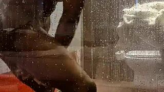 Budapest Shower Tease Turns Steamy with Monster Cock Reveal in Homemade Solo