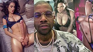 petite trans nurse cums hard from two monster cocks on thicc slut??