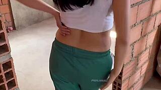 cute college latina babe sneaks out school for homemade big ass pounding with boyfriend