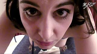 whoa these emo pierced nipples with blue string clamps look so kinky on my tits