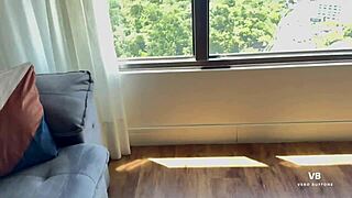 Caught son's friend sniffing my panties! Now he pounds my big latina ass barefoot