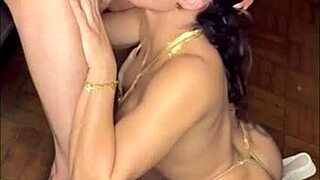 you want this muscular morena's big ass bent over doggystyle creampie?