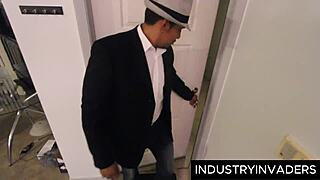 Natural redhead Ginger Maxx chokes on cock to her limit