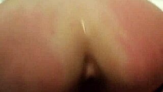 Skinny latina bent over doggystyle creampie in tight ass cheeks