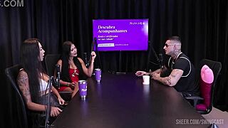 Kylian casts busty Tifany Rocha and Didy Reis in sheer red orgy part 2