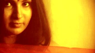 oriental mature brunette strips sensually ripping clothes in solo dance tease