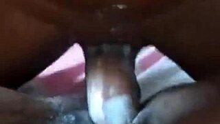 ebony bbw's juicy pussy creamed messy with thick load finish