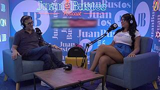 Giant Titted Latina Rosanagutierrez Rides Fuck Machine on Juan Bustos Podcast