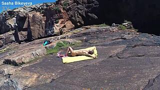 dig sasha bikeyeva's perfect nude body and hot ass on atlantic coast