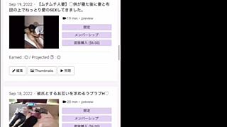 Japanese babe strips naked apron lingerie teasing pussy nipples softly