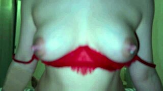 milf mistress in red lingerie squirts milk while i ride her wet pussy 😍🥛