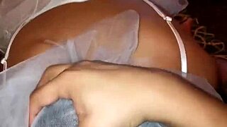 mexican anal scort in wife costume gets thong pounded
