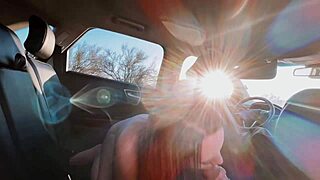 i feel the thrill of public morning car sex right by the road