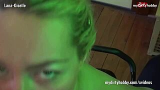 fitness babe lana giselle takes dirty cock pounding between her pierced tits