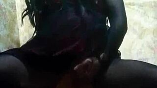 lady alice hides huge dildo deep anal in lingerie