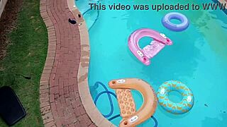 Hey neighbors, you throwing that wild pool orgy with all the wet pussy licking and fucking?