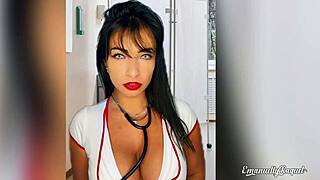 sexy nurse emanuelly raquel gonna make ya cum all over her mouth n tits... for stress relief ya know