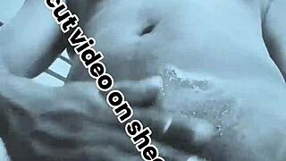 sneak peek at this horny mature bodybuilder's fast hardcore masturbation saga in black and white closeups