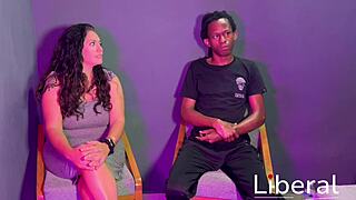 i can't wait to see this busty latina milf try her first huge black cock between those fat tits and curves