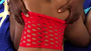 Country black babe bent over moaning on monster cock doggystyle