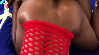Country black babe bent over moaning on monster cock doggystyle