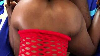 Country black babe bent over moaning on monster cock doggystyle