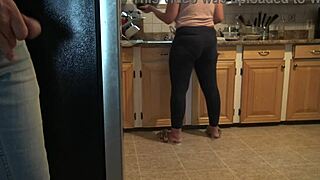 oh shit my turkish stepmom almost catches me jerking off and cumming on her huge arab ass