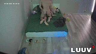 luuv sneaking back door try on his girlfriend while voyeurs watch?