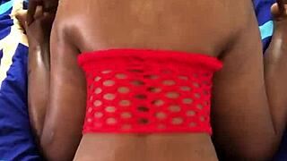 Country black babe bent over moaning on monster cock doggystyle