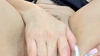 Blonde Latina Squirts from Big Clit Orgasm!