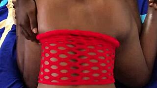 Country black babe bent over moaning on monster cock doggystyle