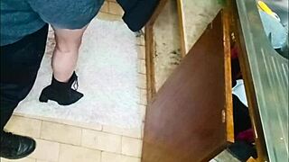 Neighbor bends over dripping wet pussy for doggystyle quickie orgasm ride