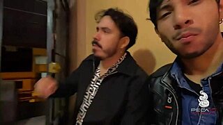 Chubby latina milf with big tits rides cock deep in homemade swingers session