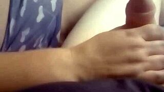 bold bbw big belly milf pussy pounded pov as husband rubs and cums