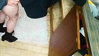 Neighbor bends over dripping wet pussy for doggystyle quickie orgasm ride