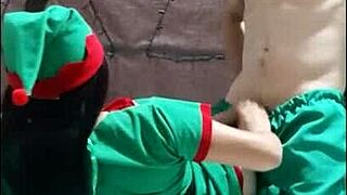 60-Year-Old Stepdad Pounds 20-Year-Old Latina Stepdaughter Cowgirl Christmas Fuck