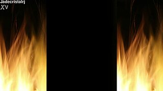 Jade's juicy shaved tight pussy teases in yellow panties closeup flashing