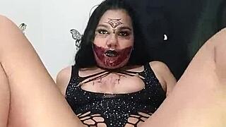 Curvy Latina Milf Allisonvega Masturbates Huge Ass In Sexy Halloween Lingerie!