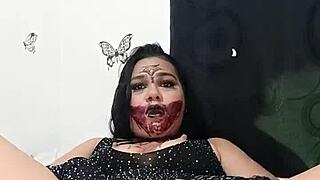 Curvy Latina Milf Allisonvega Masturbates Huge Ass In Sexy Halloween Lingerie!