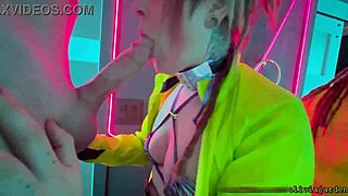 rave bathroom turns into public sloppy deepthroat tease spot