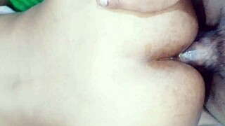 desi wife moans doggy anal creampie from husband huge cock