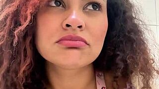 Gassy BBW Cosplay Babe Farts Loud In Public Toilet At Halloween Con!