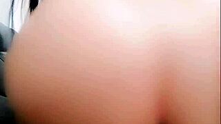 big ass teen whore bends over fucks pussy with monster dildo