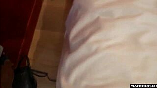 Friend maxime horns catches us roughly fucking his girlfriend noochka cowgirl style right after wakeup.